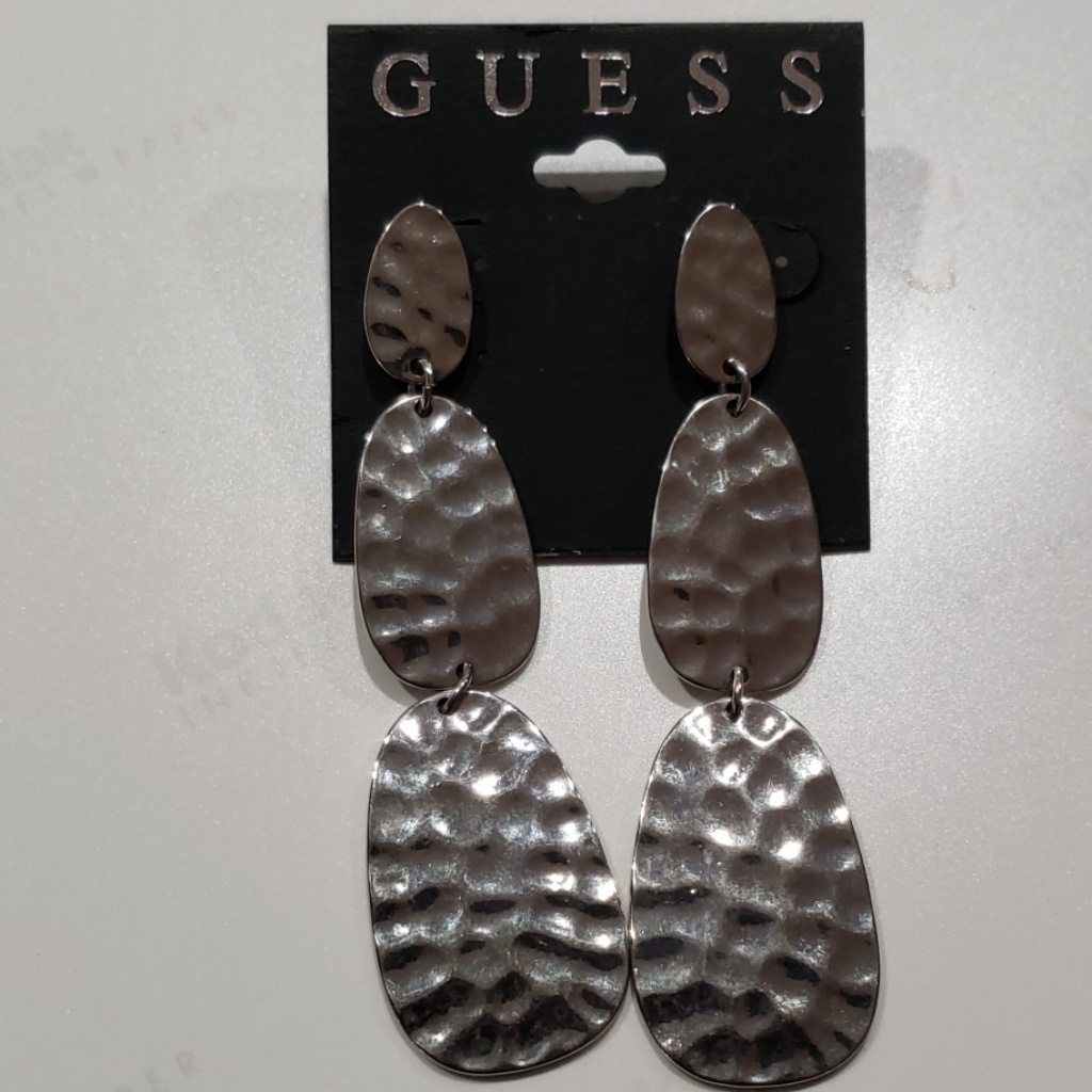 Guess Silver Long Earrings